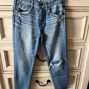 Distressed Blue Slim Jeans